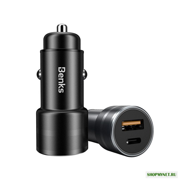 Benks 18W Dual USB PD Type C Быстрое зарядное устройство Авто с индикатором для Oneplus 6 Xiaomi Mi8 Pocophone F1