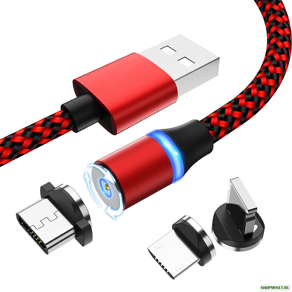 Bakeey 2.4A Type C Micro USB Светодиодный Быстрая зарядка Магнитный кабель для передачи данных для Huawei P30 Pro Mate 30 5G Xiaomi Mi9 9Pro Oneplus 7T S10 + Note 10 5G